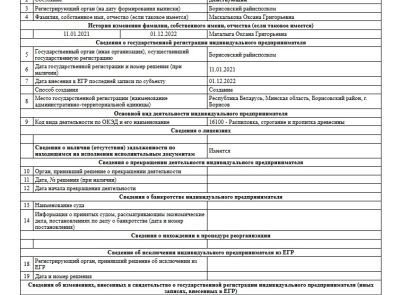 Дебиторская задолженность ИП Маскальковой О.Г. в размере 73 180,00 бел. руб.