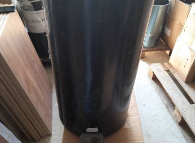 Урна оцинковка на 50 литров, черного цвета